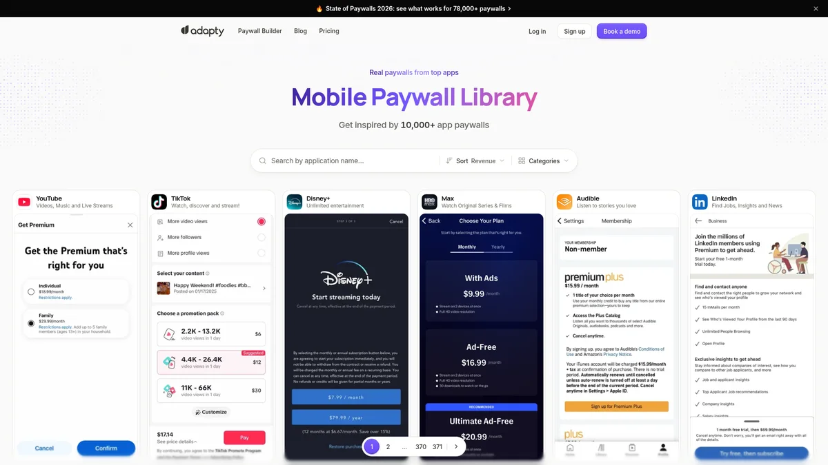 Preview of Adapty Paywall Library
