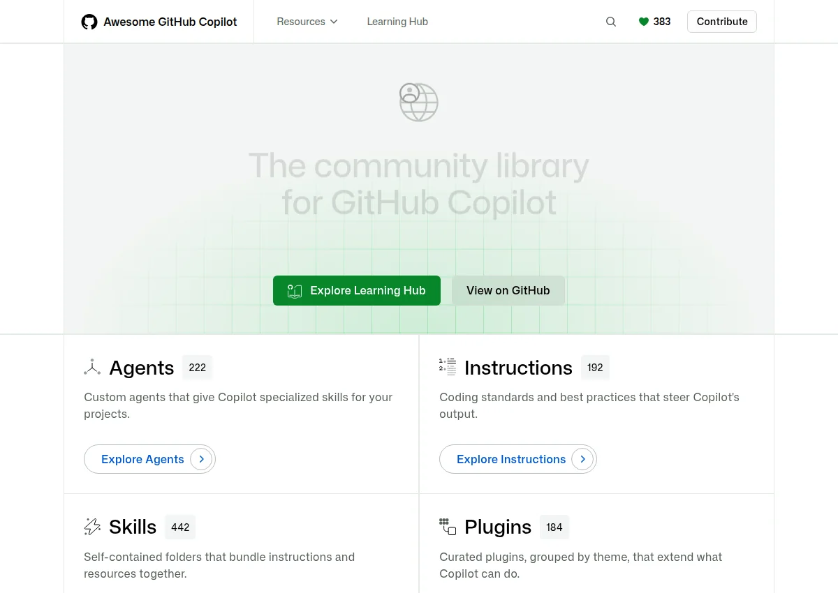 Preview of Awesome GitHub Copilot