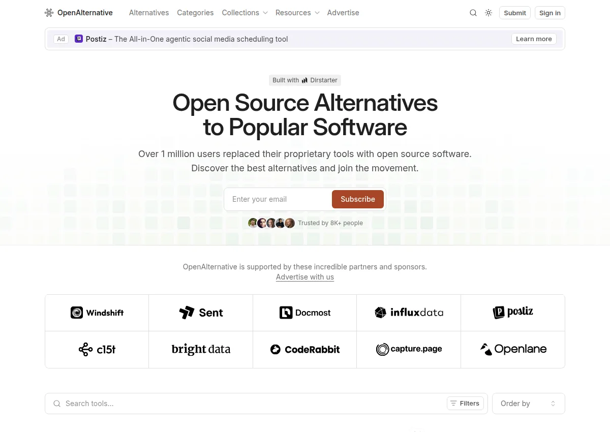 Preview of OpenAlternative