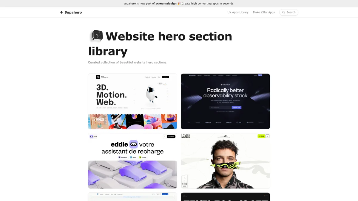 Preview of supahero.io