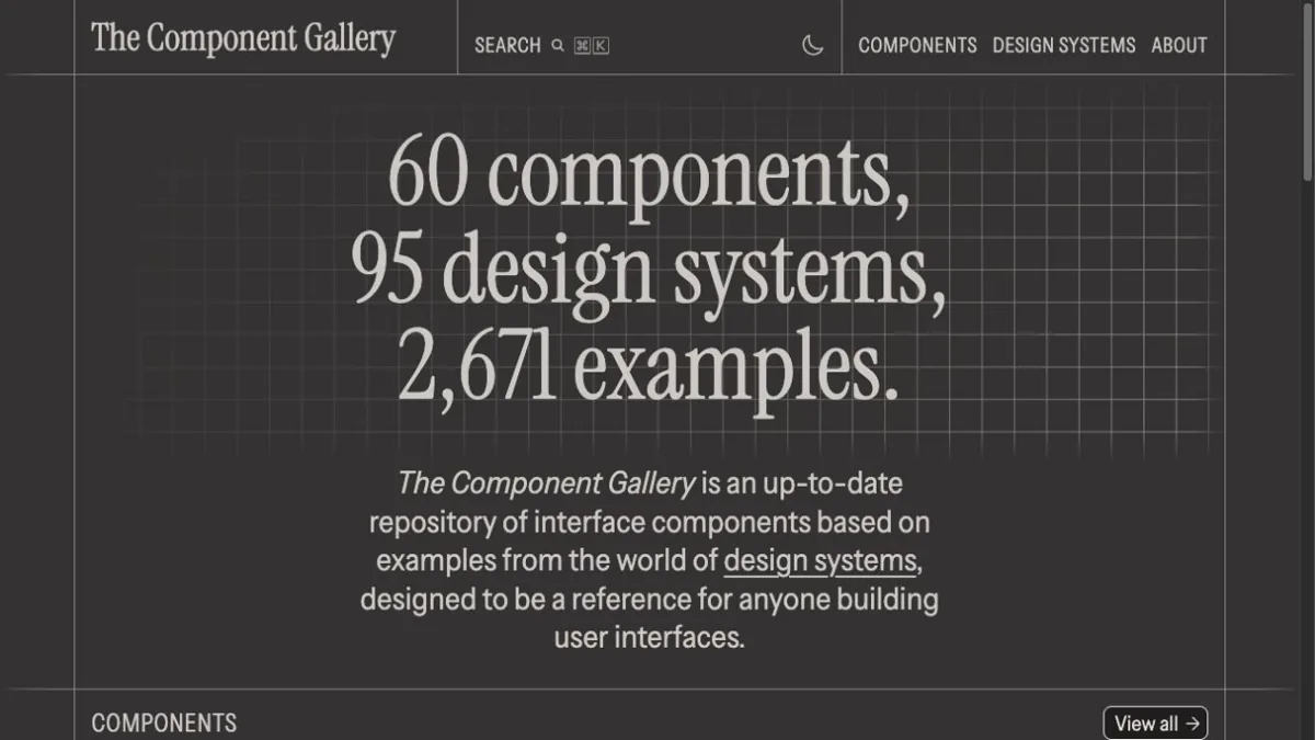 Preview of The Component Gallery