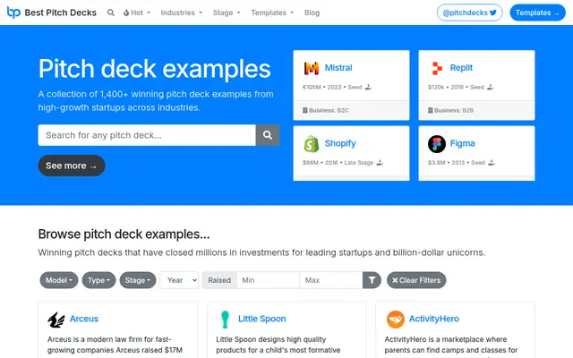 Preview of Best Pitch Deck