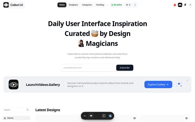 Preview of Collect UI