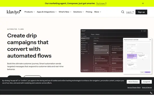 Preview of Klaviyo Flow Library