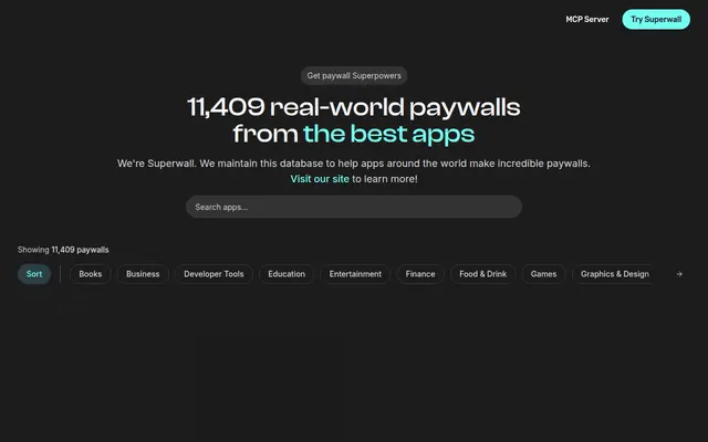 Preview of Paywall Screens (Superwall)