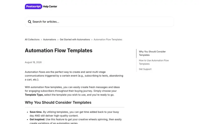 Preview of Postscript Flow Templates