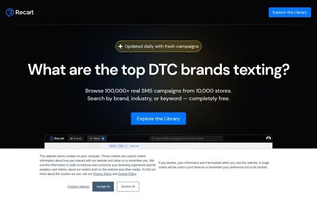 Preview of Recart Campaign Library