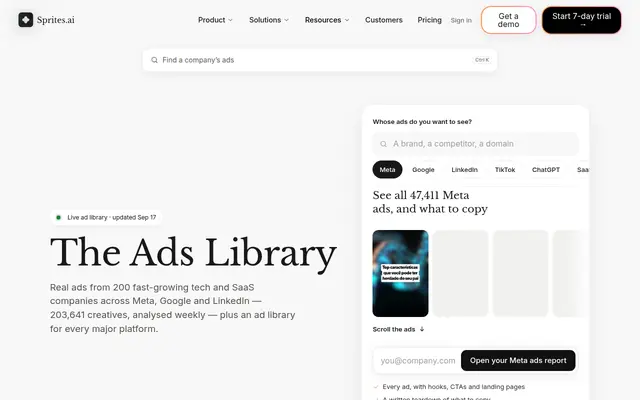 Preview of Sprites Ads Library
