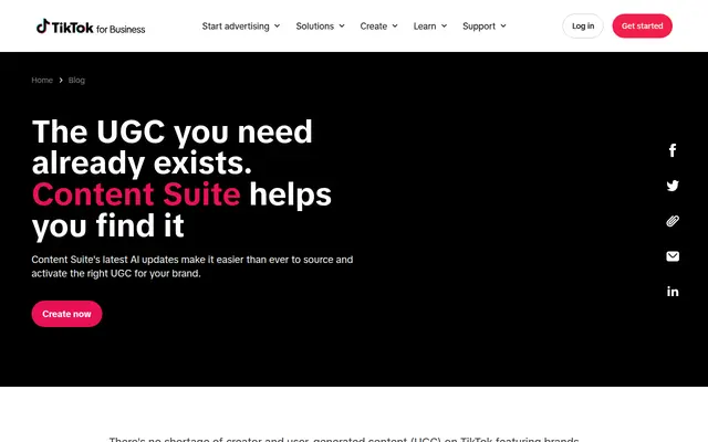 Preview of TikTok One Content Suite