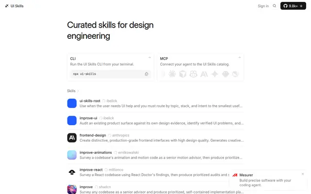 Preview of UI Skills
