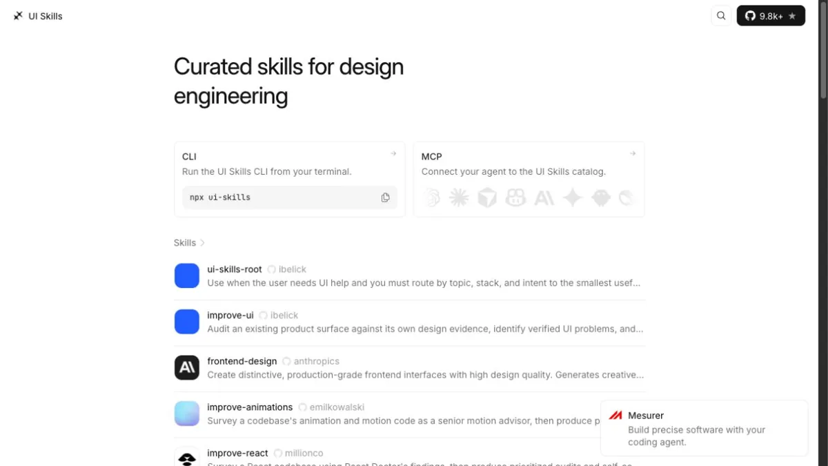 Preview of UI Skills